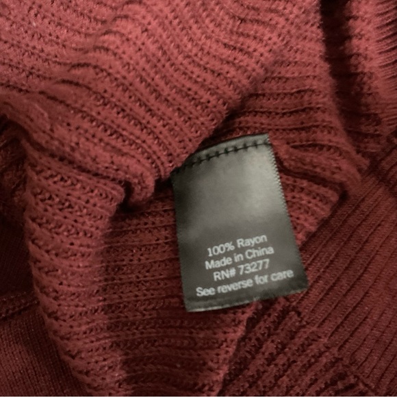 Simply Vera Vera Wang Rust Cardigan Open Front with Tie - Picture 4 of 4